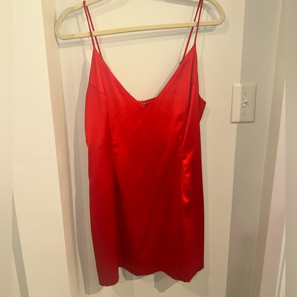 Better Be Red Satin Mini Dress